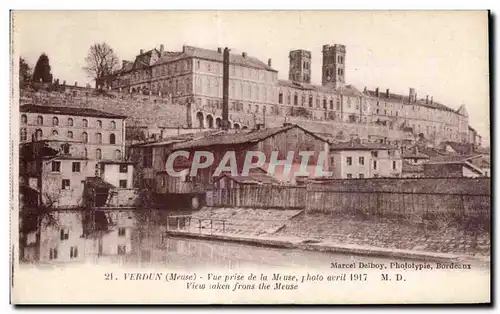 Ansichtskarte AK Verdun (Meuse) Vue prise de la Meuse Vice taken froms the Meuse