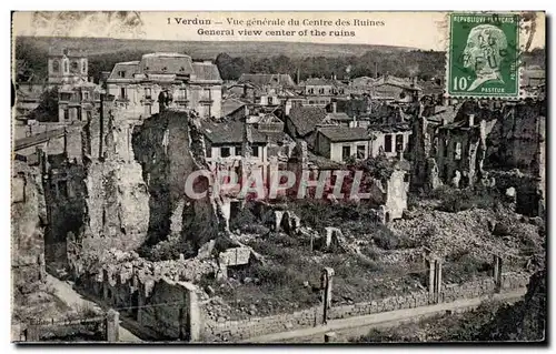 Cartes postales VerdunVue generale du centre des Ruines General view center of the ruins