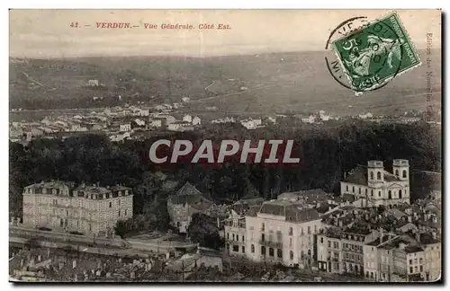 Cartes postales Verdun Vue generale Cote Est