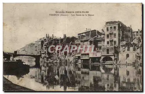 Cartes postales Grande Guerre Verdun(Meuse)Les Bords de la Meuse