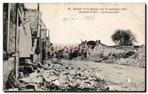 Cartes postales Bataille de la Marne Brabant le Roi La Grande Rue