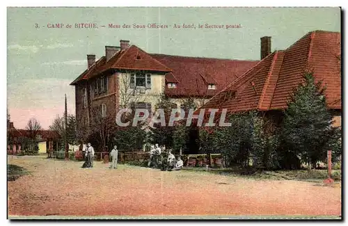 Cartes postales Bitche Camp de Mess des Sous Officiers Au fond le Secteur postal Militaria