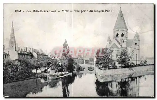 Ansichtskarte AK Metz Vue prise du moyen pont