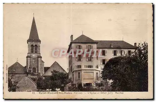 Ansichtskarte AK (Nievre) St Honore les Bains L Eglise et Hotel Jolly Maribes