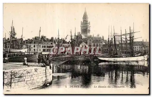 Dunkerque - Le Bassin du Commerce Bateaux - Cartes postales