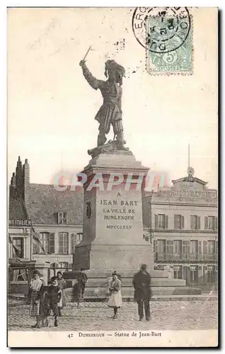 Cartes postales Dunkerque Statue de Jean Bart Enfants