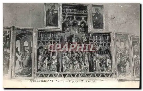 Ansichtskarte AK Eglise de Ternant (Nievre) Triptyque (XIIe siecle)