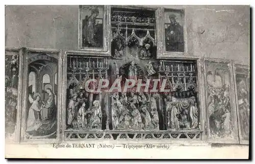 Cartes postales Eglise de Ternant (Nievre) Triptyque (XIIe siecle)