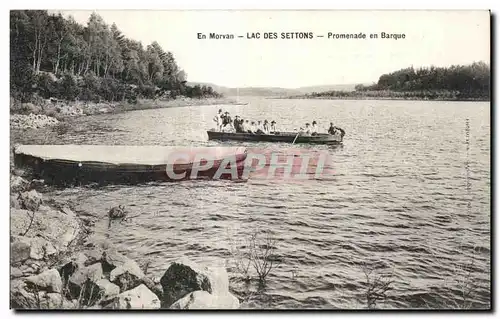 Cartes postales Lac Des Settons Promenade en Barque