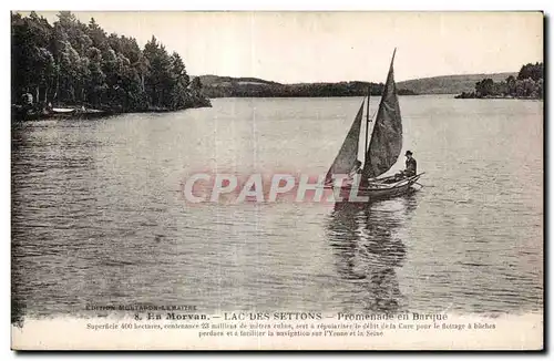 Ansichtskarte AK En Morvan Lac Des Settons Promenade en Barque