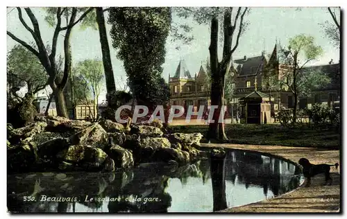 Beauvais - Le square et La Gare - Ansichtskarte AK