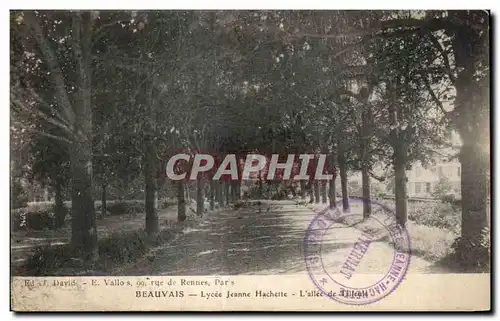 Cartes postales Beauvais Lycee Jeanne Hachette L allee de Tilleuls