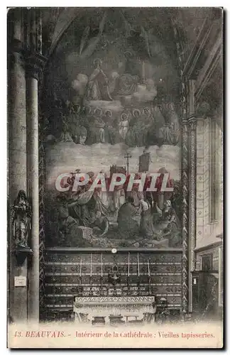 Cartes postales Beauvais Interieur de la Cathedrale Vieilles tapisseries
