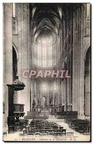Cartes postales Beauvais Interieur de la Cathedrale