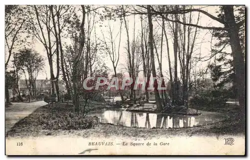 Cartes postales Beauvais La Square de la Gare