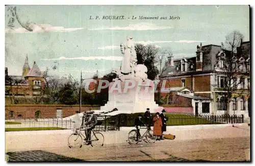 Cartes postales Roubaix Le Monument aux Morts Velo Cycle