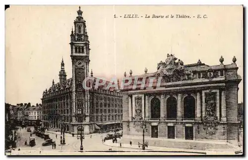 Cartes postales Lille La Bourse et le Tbeatre