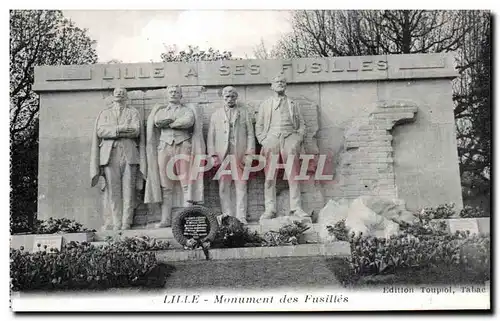 Cartes postales Lille Monument des Fusilles Militaria