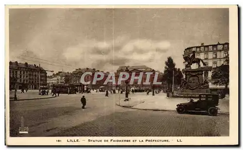 Cartes postales Lille Statue De Faidherbe Et La Prefecture