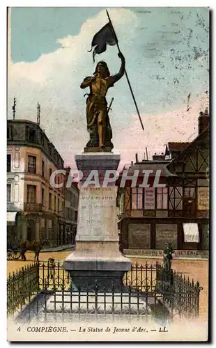 Ansichtskarte AK Compiegne La Statue de Jeanne d Arc