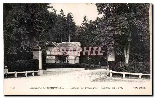 Ansichtskarte AK Compiegne Environs de Chateau de Franc Port L Entree de Parc