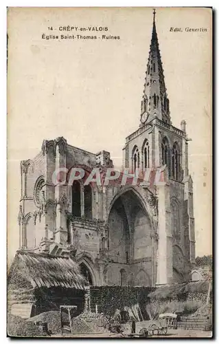 Ansichtskarte AK Crepy En Valois Eglise Saint Thomas Ruines Edu Genestin