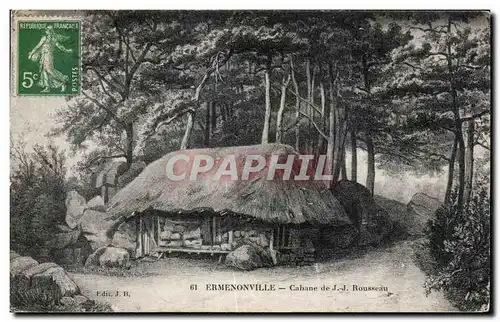 Cartes postales Ermenonville Cambane de JJ Rousseau