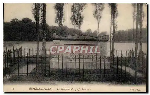 Cartes postales Ermenonville Le Tombeau JJ Rousseau