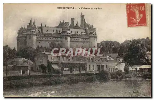 Cartes postales Pierrefonds Le Chateau vu du Lac