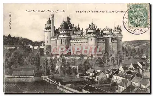 Cartes postales Chateau de Pierrefonds Vue prise de la route de Villers Cotterets