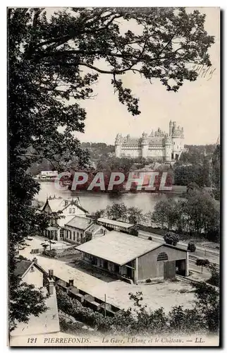 Cartes postales Pierrefonds La Gare I Etang et le Chateau