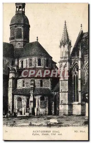 Ansichtskarte AK Saint Germer (Oise) Eglise Abside Cote sud