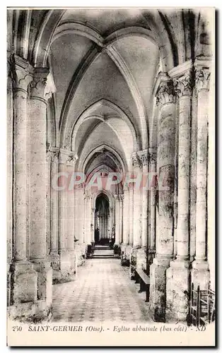 Cartes postales Saint Germer (Oise) Eglise abbatiale (bas cote)