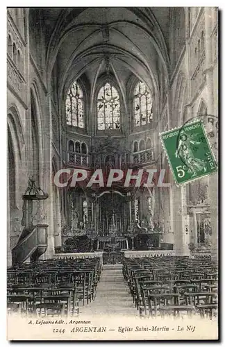 Cartes postales Argentan Eglise Saint Martin La Nef