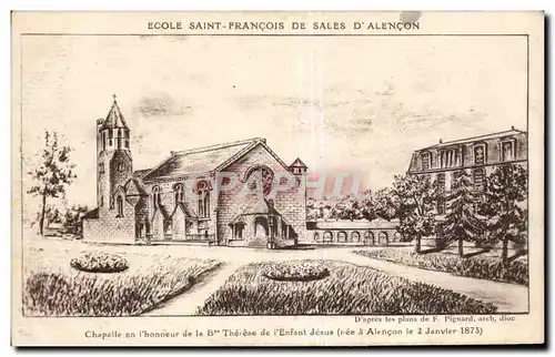 Cartes postales Alencon Ecole Saint Francois De Sales Sainte Therese de l enfant Jesus