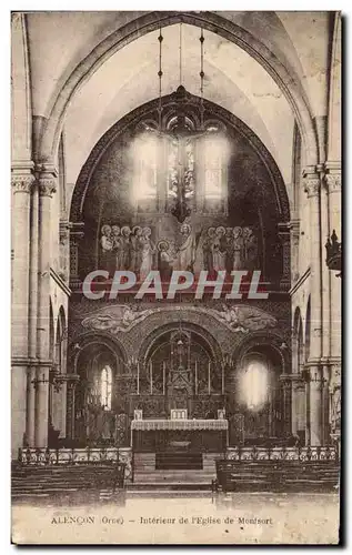 Cartes postales Alencon Interieur de L Eglise de Montsort
