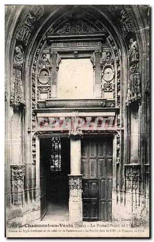 Ansichtskarte AK Chaumont en Vexin Le Portail de L Eglise