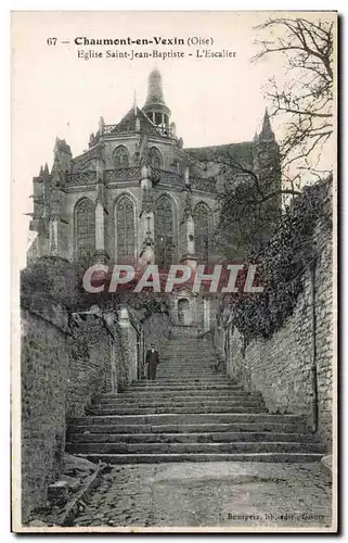 Ansichtskarte AK Chaumont en Vexin Eglise Saint Jean Baptiste L Escalier