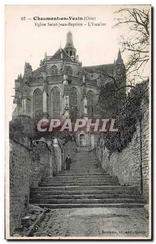 Cartes postales Chaumont en Vexin Eglise Saint Jean Baptiste L Escalier