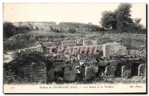 Ansichtskarte AK Champlieu Ruines Les Bains et le Theatre