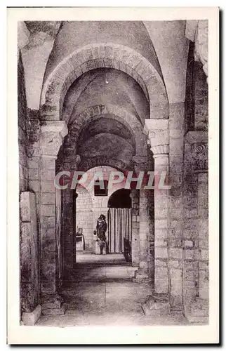 Cartes postales Morienval (Oise) L Eglise Bas cote Bord de la Nef Ancienne Eglise Abbatiale des Benedictines