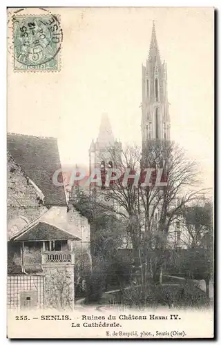 Cartes postales Senlis Ruines du Chateau Henri La Cathedrale