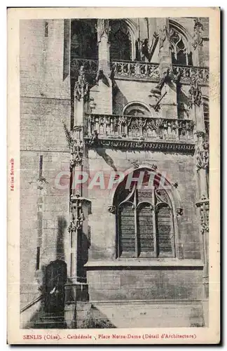 Ansichtskarte AK Senlis (Oise) Cathedrale Place Notre Dame