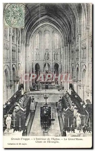 Cartes postales Grande Trappe L Interieur de l Eglise La Grand Messe Chant de l Evangile