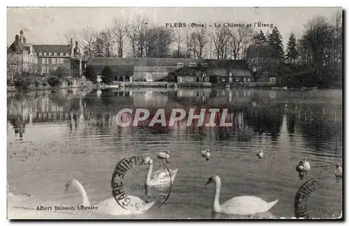 Ansichtskarte AK Flers (Orne) Le Chateau et l Etang