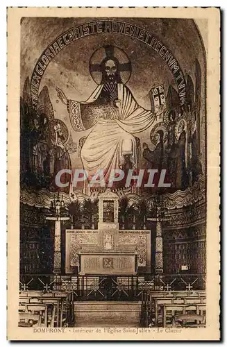 Cartes postales Domfront Interieur l Eglise Saint Julien Le Chceur