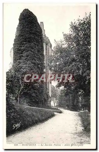 Cartes postales Domfront le jardin Allee principale