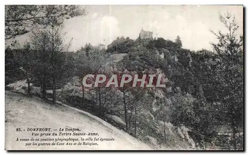 Cartes postales Domfront Le Donjon Vue prise du Tertre Sainte Anne