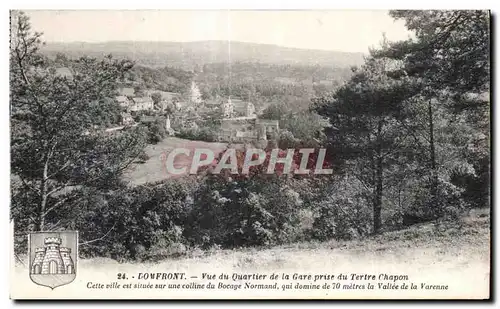 Cartes postales Domfront Vue du Quartier de la Gare prise du Tertre Chapon Cette Ville ets situee sur une collin