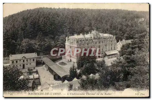 Cartes postales Bagnoles De L orne L Etablissement Thermal Vu du Rocher